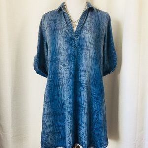 Anthropologie Bella Dahl Denim Shirt Dress M